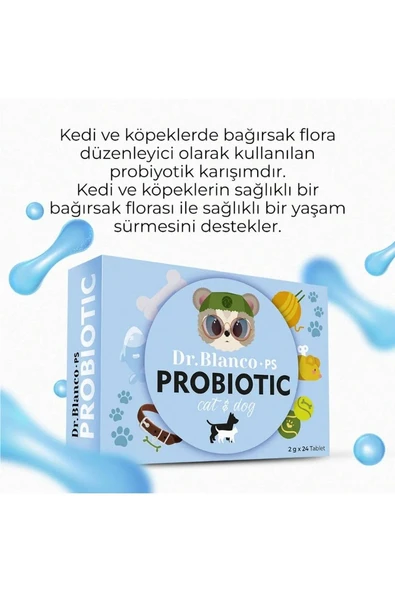 Hs Tarım Dr.Blanco PS Köpek ve Kedi Probiyotik Tablet - 2
