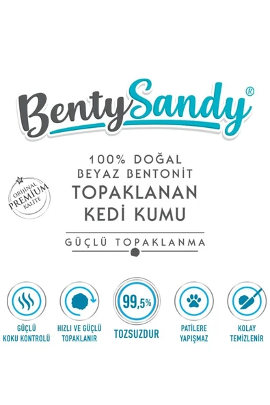 Hs Tarım BentySandy Lavanta Kokulu Topaklanan İnce Taneli Kedi Kumu 10L - 3