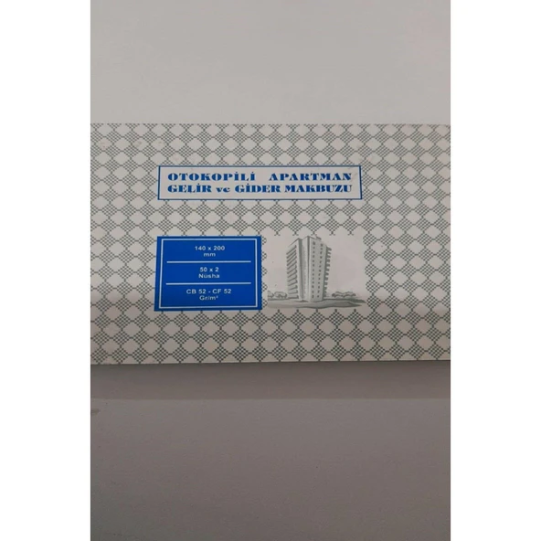 Altınyıldız Otokopili Apartman Gelir Gider Makbuzu 14X20