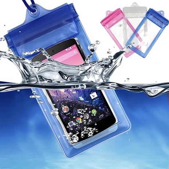 Su Geçirmez Telefon Kılıfı Buz Mavi 5 Adet - 2