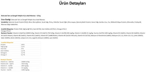 Hs Tarım Dr. Blanco Ps Seri Kuru Kedi Maması - 10kg - 5