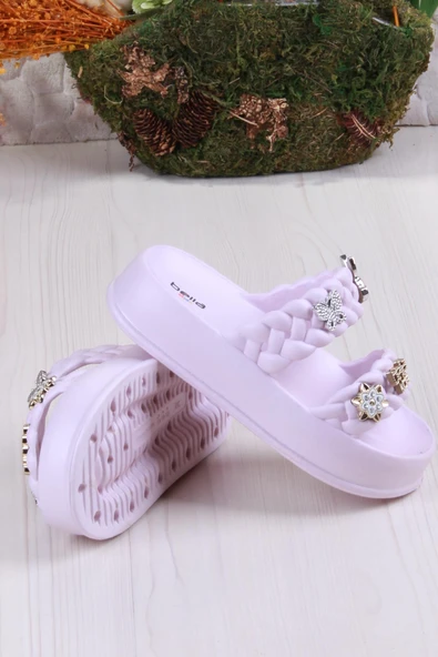 Fort Bella E423 Plaj Deniz Havuz Terliği Hafif Rahat Esnek Kız Çocuk Terlik - Resim 4