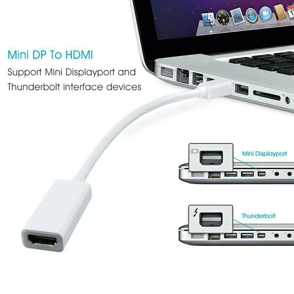 Ancheyn Mini Displayport To HDMI Çevirici Dönüştürücü Adaptör Kablo 4511 - 8
