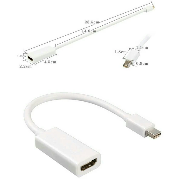 Ancheyn Mini Displayport To HDMI Çevirici Dönüştürücü Adaptör Kablo 4511 - 3
