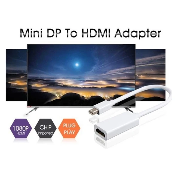 Ancheyn Mini Displayport To HDMI Çevirici Dönüştürücü Adaptör Kablo 4511 - 10