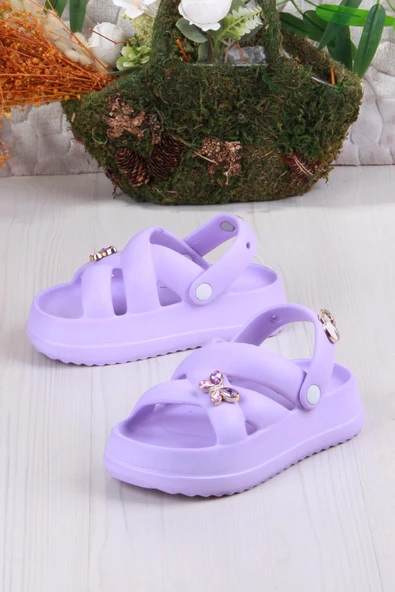 Fort Clx 6980 Plaj Deniz Havuz Terliği Hafif Rahat Esnek Kız Çocuk Terlik - Resim 8