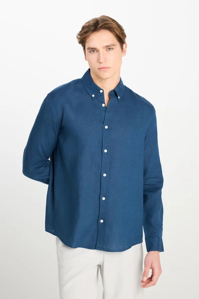 Regular Fit Gömlek Navy Navy S