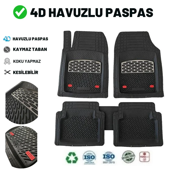 Hyundai i30 SW 2009 4D HAVUZLU ÜNİVERSAL YENİ NESİL PRO PASPAS SİYAH - GRİ