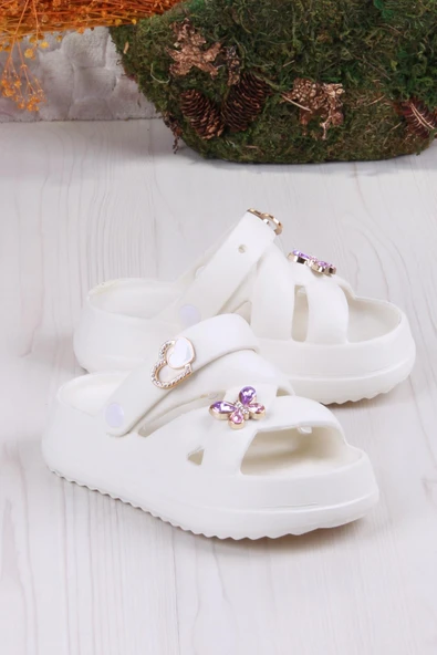 Fort Clx 6980 Plaj Deniz Havuz Terliği Hafif Rahat Esnek Kız Çocuk Terlik - Resim 11