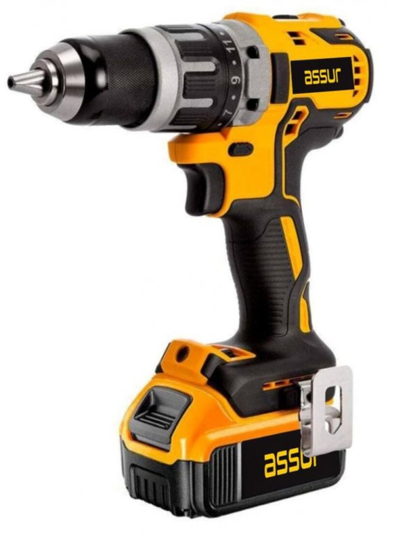 Assur Pro 58W 6Ah W-line Metal Şanzıman Çift Akülü Darbeli Şarjlı Matkap Profesyonel - 2