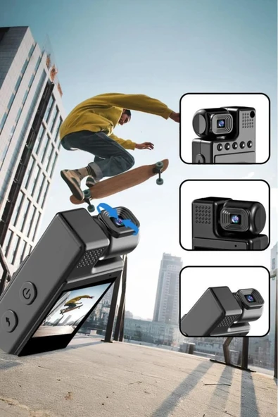 1.3 inç Ekran 1080 P Spor HD Wifi Özellikli Mini Kamera Taşınabilir Dijital Video Kaydedici - 5