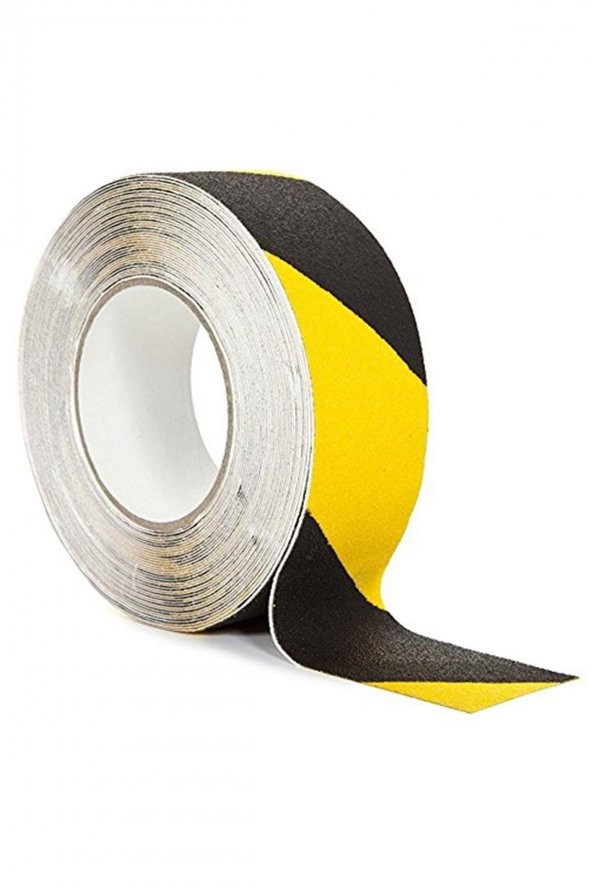 50 Mm * 15 M Kaydırmaz Bant Starline Sarı-Siyah X 5 Adet - 6