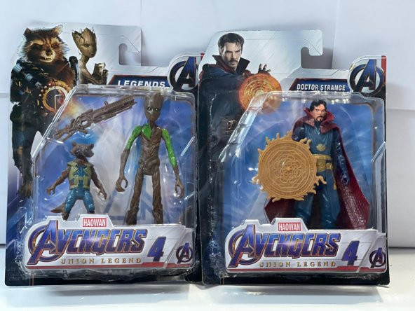 Groot  Rakun ve Doctor Strange Figür 3 lü set - 1