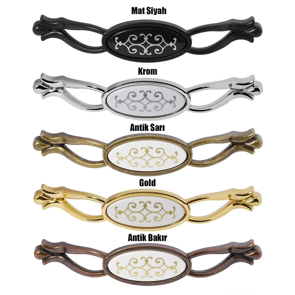Erdem Çekmece Dolap Kapak Kulpu Kulbu 128 mm Lüks Metal Kulp