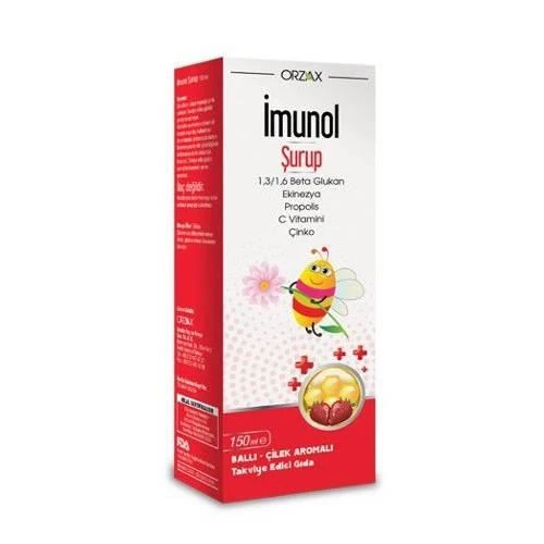 İmunol Ballı Çilek Aromalı 150 ml Şurup ürün görseli