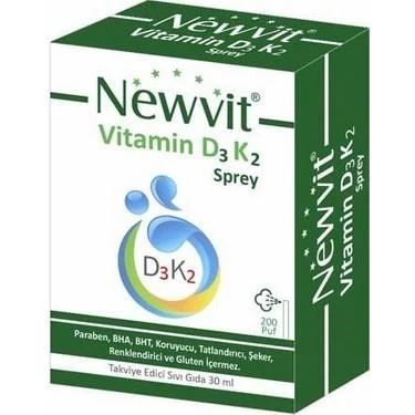 Newvit Vitamin D3 K2 Sprey 30 ml