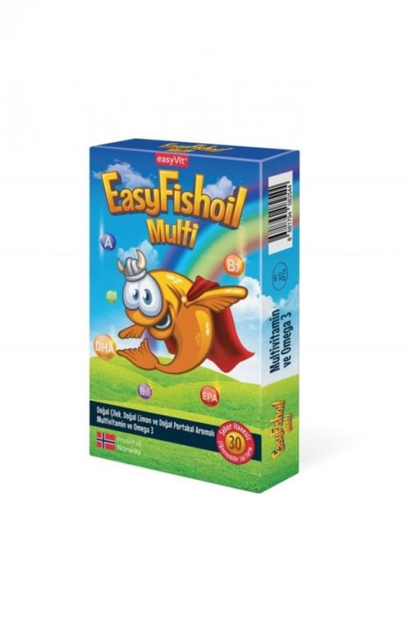 EasyVit Multi Omega 3 Multivitamin 30 Çiğnenebilir Jel Tablet ürün görseli