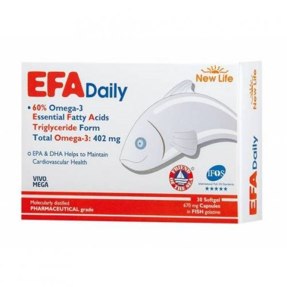 NewLife Efa Daily Balık Yağı 30 Kapsül - 1
