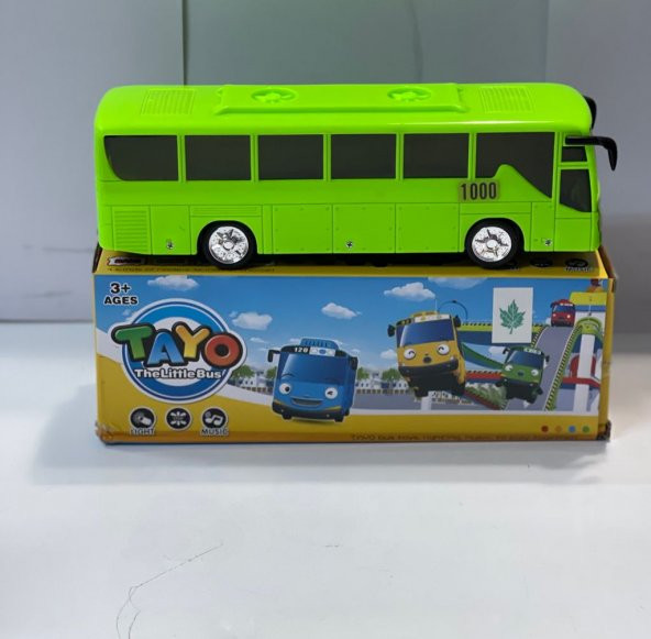 Tayo Oyuncak Otobüs Işıklı Müzikli yeşil - 1
