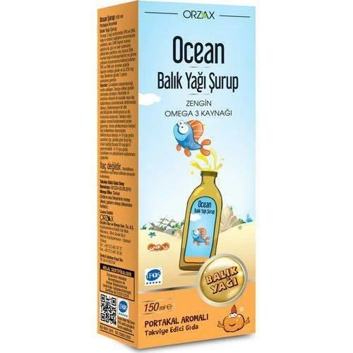 Ocean Omega 3 Portakal Aromalı 150 ml Şurup