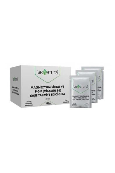 Venatura Magnezyum Sitrat ve P-5-P Vitamin B6) 60 Saşe