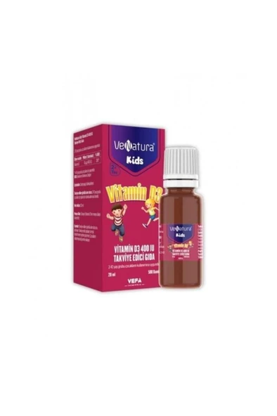 Venatura Kids Vitamin D3 400 IU Damla 20 ml
