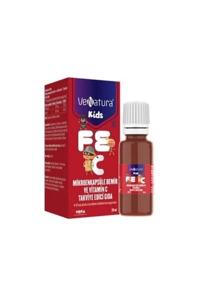 Venatura Kids Mikroenkapsüle Demir ve Vitamin C 20 ml Damla