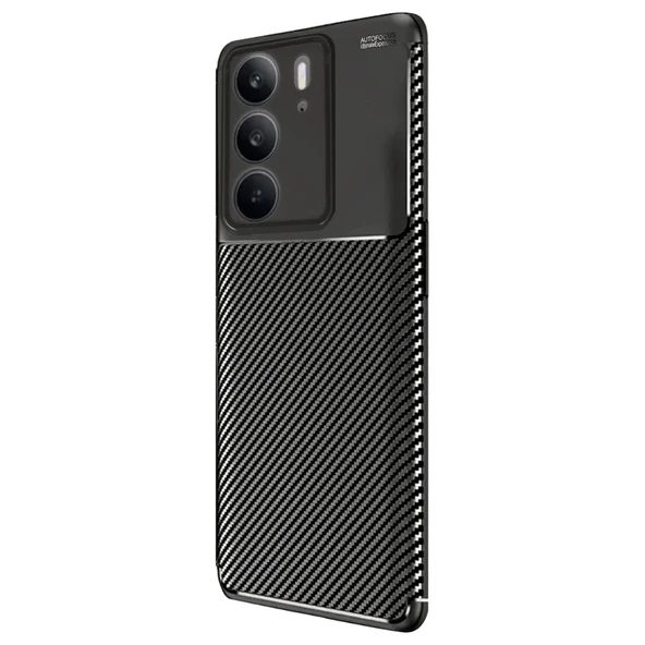 Gpack Realme C75 uyumlu Kılıf Negro Karbon Görünümlü Silikon ürün görseli