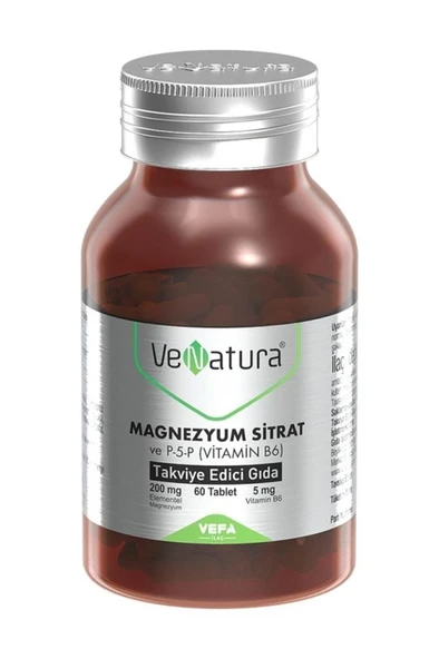 Venatura Magnezyum Sitrat ve P-5-P (Vitamin B6) 60 Tablet - 1