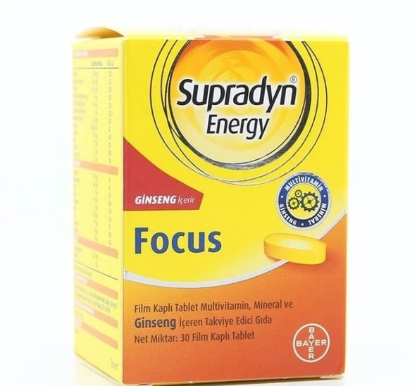 Supradyn Energy Focus 30 Tablet ürün görseli