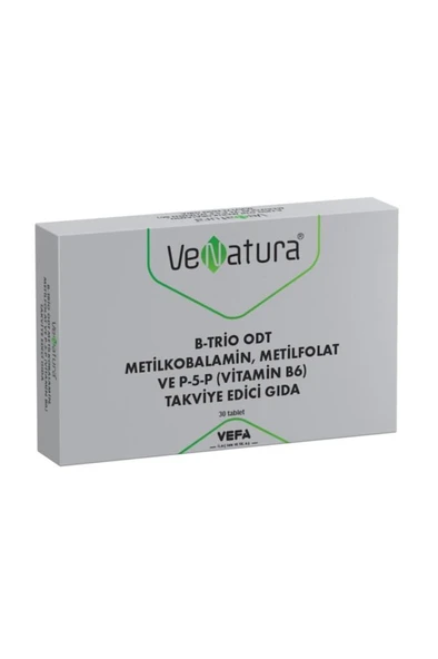 Venatura B-Trio ODT Metilkobalamin, Metil Folat ve P-5-P (Vitamin B6) 30 Tablet ürün görseli