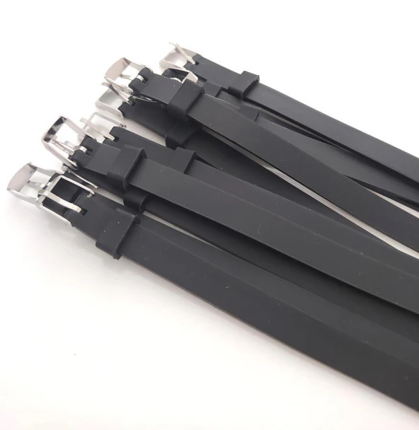 Bileklik 10 lu Silikon Siyah 08 mm Ayarlanabilir Charm Takılabilen Bileklik - Resim 3