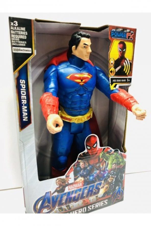 Avengers Superman Figür Oyuncak 30 Cm Işıklı Sesli Süpermen - 2