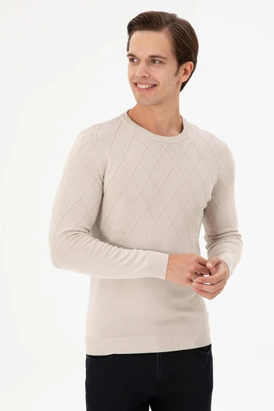 U.S. Polo Assn. Erkek Minimalist Uzun Kol Kazak - Günlük Şıklık