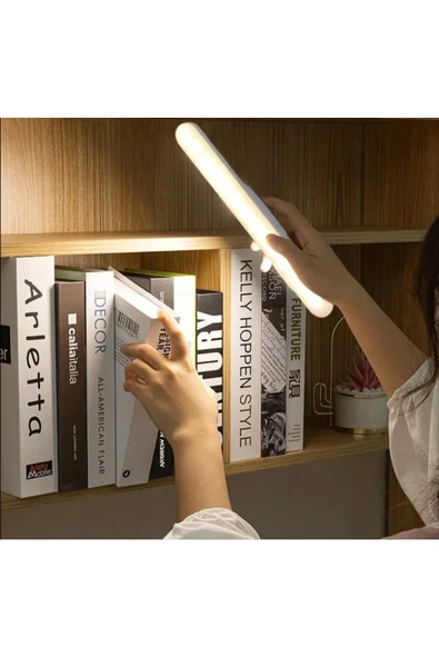 Hightek Dokunmatik Led Usb Şarjlı Aplik Kablosuz Mıknatıslı Lamba 3 Farklı Işık Rengi
