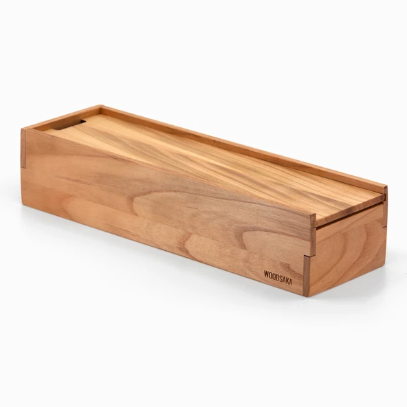 Woodsaka -Woodsaka - 4 Bölmeli Sürgülü Kapaklı Hediye ve Aksesuar Kutusu - 4
