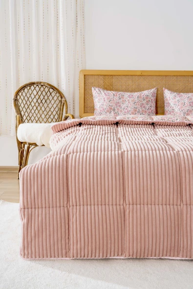Pembe Bahar Çift Kişilik Tresa Uyku & Çeyiz Seti