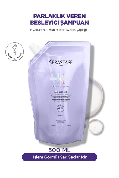 Kerastase Blond Absolu Bain Lumiere Işlem Görmüş Sarı Saçlar Için Parlaklık Veren Şampuan 500 ml ürün görseli