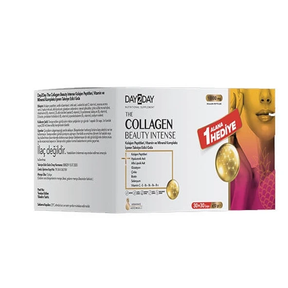 Day2Day The Collagen Beauty İntense 10.000mg Ananas Aromalı 1 Akana 1 Hediye ürün görseli