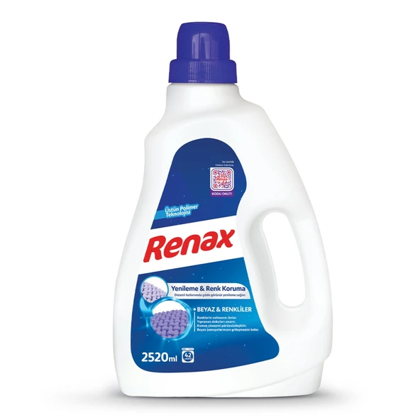 Renax sıvı deterjan beyaz&renkliler 2520 ml.