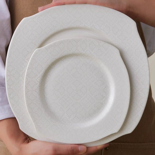 Karaca Square Bone Fancy 53 Parça 12 Kişilik Yemek Takımı - 7