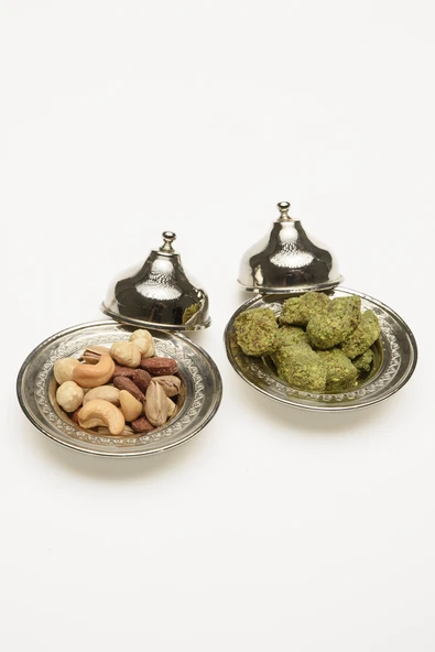 GAZİANTEP BAKIR EL YAPIMI KAHVE YANI SUNUMLUK MİNİ LOKUMLUK 2'Lİ SET (5,5cm*6cm 0,8mm kalınlık) - 2