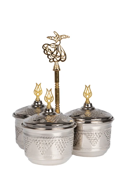 DMTGaziantepBakır Baharatlık-Kuruyemişlik işlemeli kavanoz boy 8cm geniş 8,5cm kalınlık 3mm kalaylı - 2