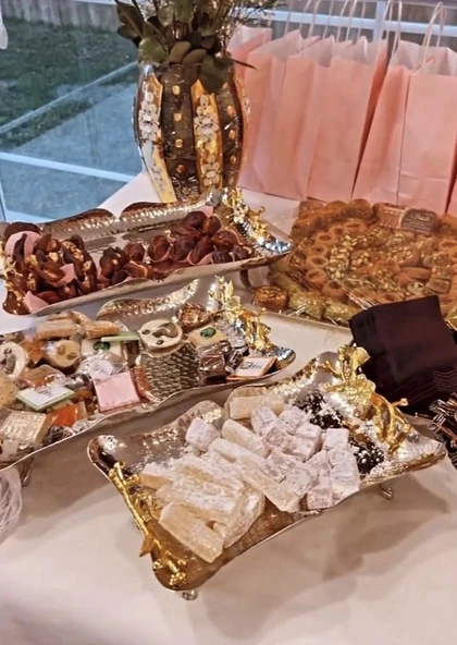 DMT Gaziantep Bakır Çekiç Dövme Sunumluk Tepsi En:11cm Boy:28cm yük:6,5cm ağırlık:0,500gr - 3