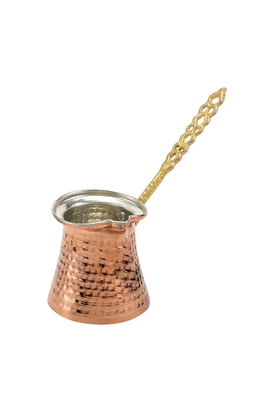 El Yapımı Dövme Bakır Cezve Tek Fincanlık 1. Kalite - 4