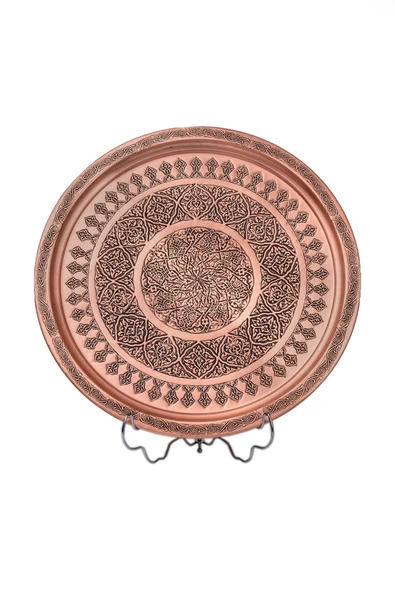 DMT Gaziantep Bakır 35cm Osmanlı El İşi Sunum tepsi Kına tepsisi 35cm