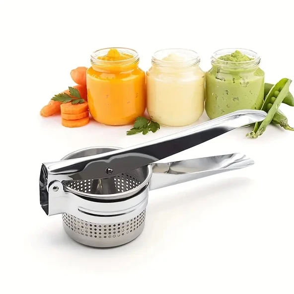 Tilbe Home Patates Ezici Press Meyve Nar Sıkacağı Patates Püre Yapıcı Mutfak Hazneli Çelik Mevye Limon Sıkacak - 4