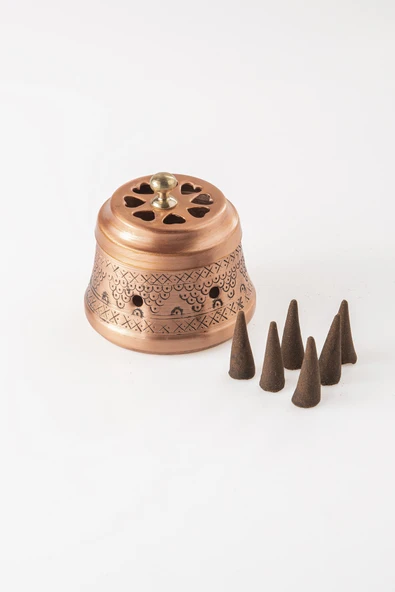 DMT COPPER HOME Gaziantep Bakır Tütsülük Oda kokusu Tütsü tutacağı Tütsü (TÜTSÜ HEDİYELİ) - 2