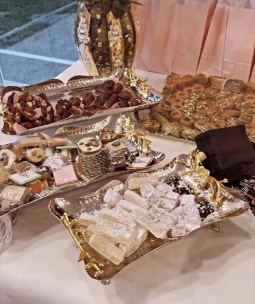 DMT Gaziantep Bakır Çekiç Dövme Sunumluk Tepsi En:19,5cm Boy:30cm yük:6,5cm ağırlık:0,600gr - 3