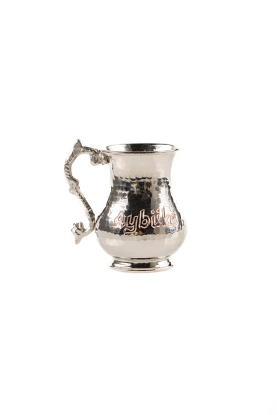 DMT COPPER Gaziantep Bakır El ÇEKİÇ DÖVMESİ İSİMLİ kupa bardak HEDİYELİK İSME ÖZEL 0,8mm (3'LÜ SET) - 3